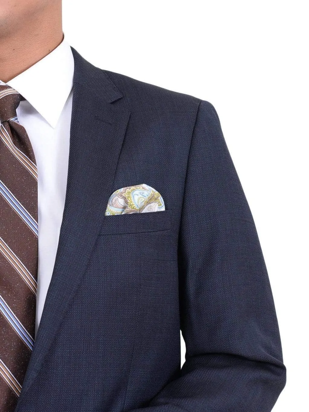 Arthur Black Classic Fit Navy Hopsack Weave Two Button Wool Blazer Sportcoat