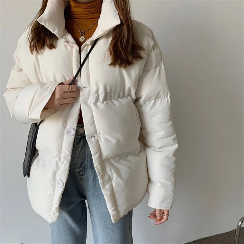 Button-Down Winter Jacket With Pockets