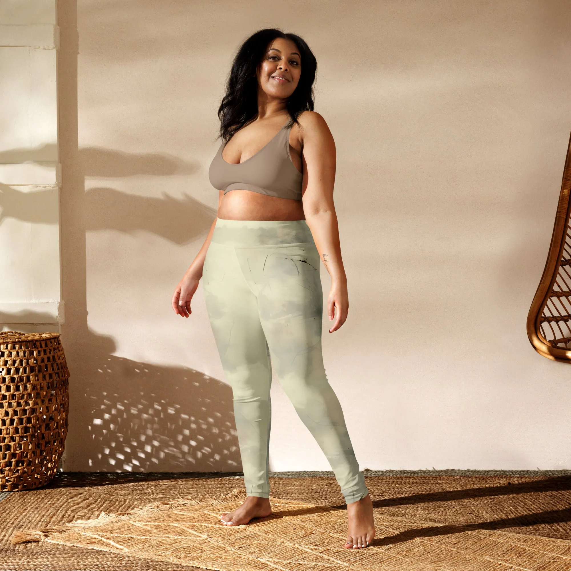 Elegant Ivory Yoga Leggings