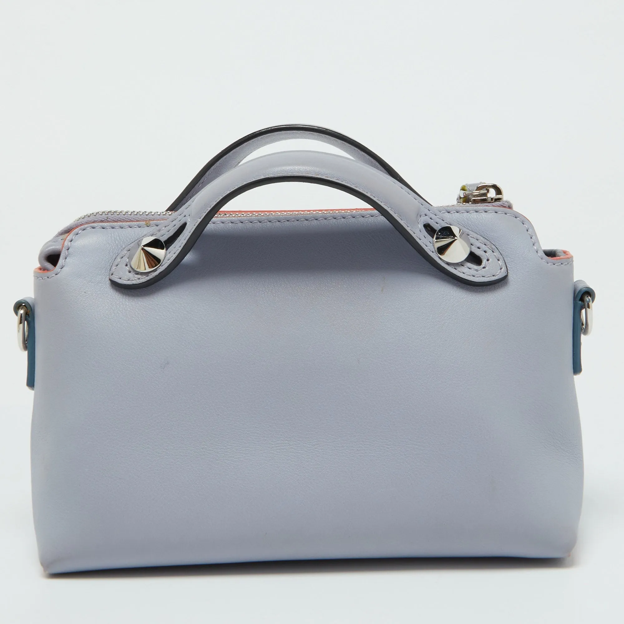 Fendi Light Purple Leather Mini Studded By The Way Satchel