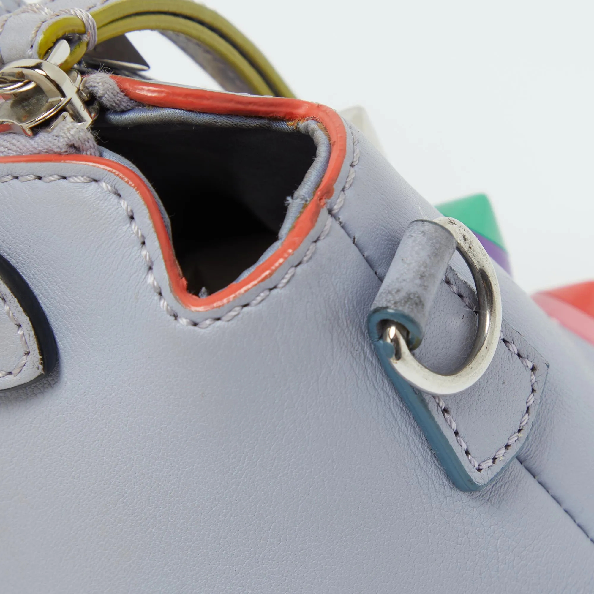 Fendi Light Purple Leather Mini Studded By The Way Satchel