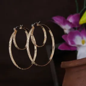 Gold Plated Circle Shaped Fashionable western Earring