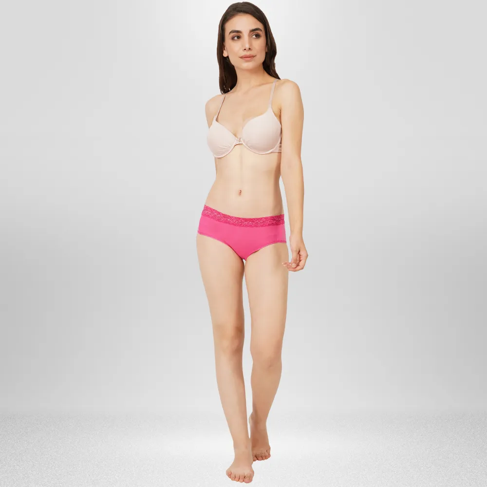 Lace Panty | Women Under Wear | Soft | Comfortable | Set of 3 | Grey Beige Pink