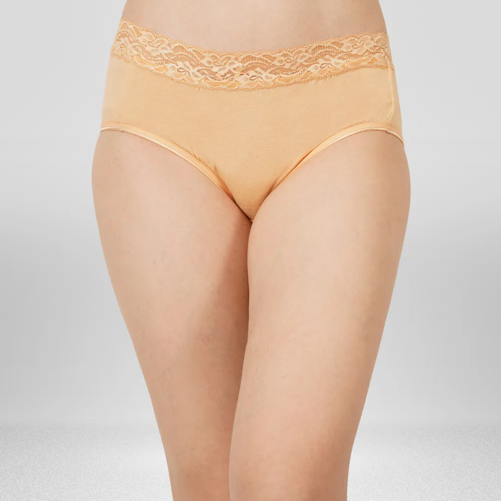 Lace Panty | Women Under Wear | Soft | Comfortable | Set of 3 | Grey Beige Pink