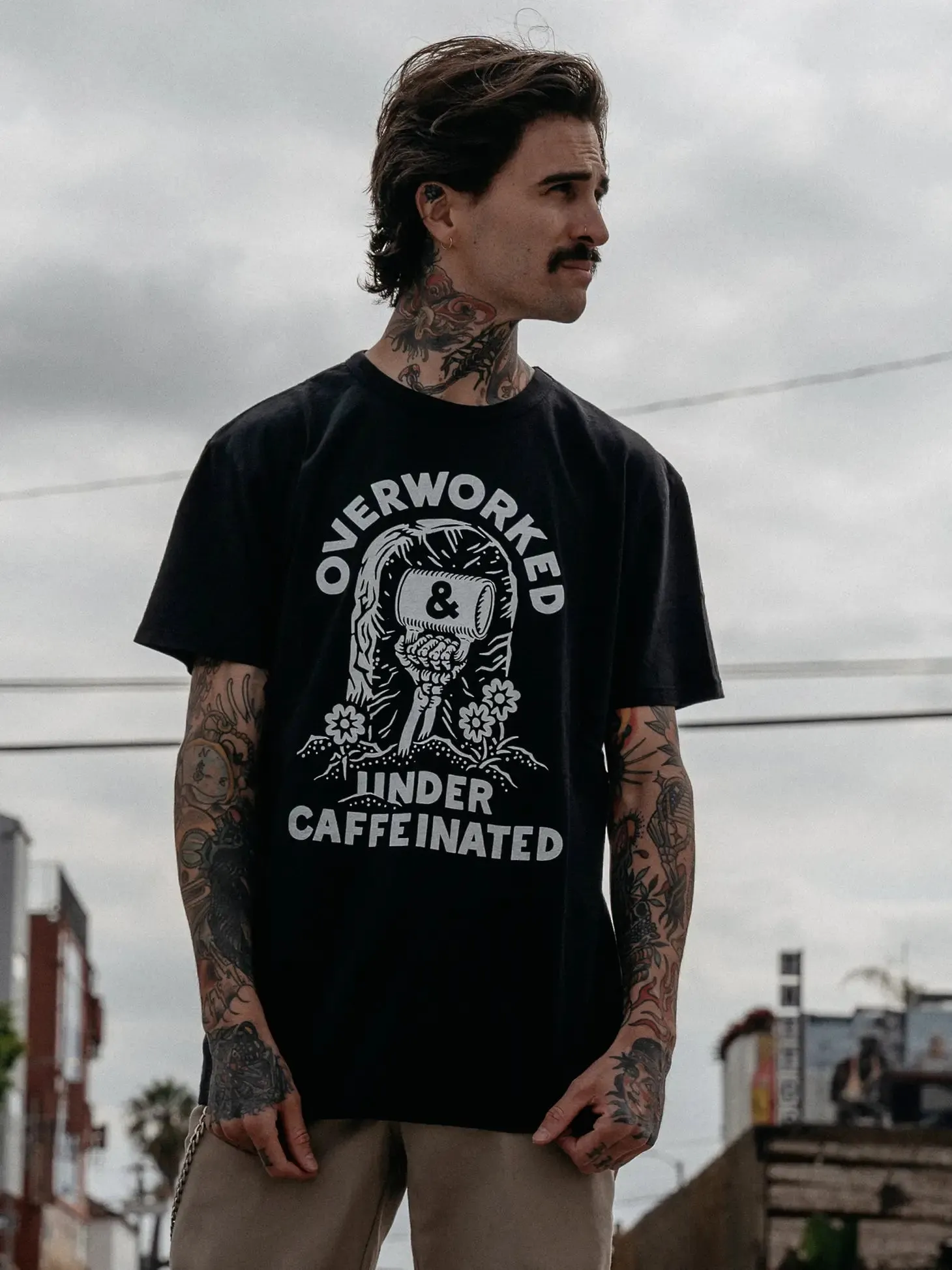 Over Worked Under Caffeinated Tee