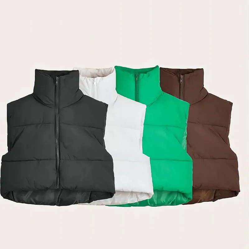 Stand Collar Elegant Down Warm Jacket