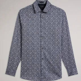 Ted Baker Maccle Printed Shirt Navy